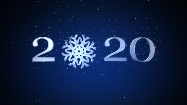 Animación Fondo Navidad 2020 Copos Nieve Año Nuevo — Vídeos de Stock