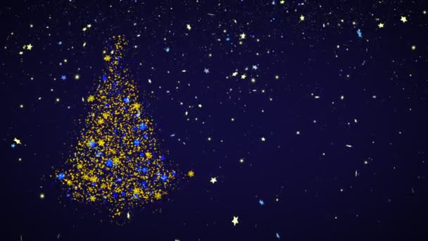 Animazione Neve Natale Albero Natale Anno Nuovo — Video Stock