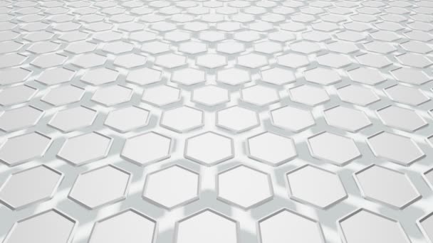 Bewegende Textuur Schaduwen Van Honingraten Hexagons Animatie — Stockvideo