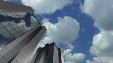 3D büyük bir gökdelen, ofis binası iş merkezi ya da banka oluşturur