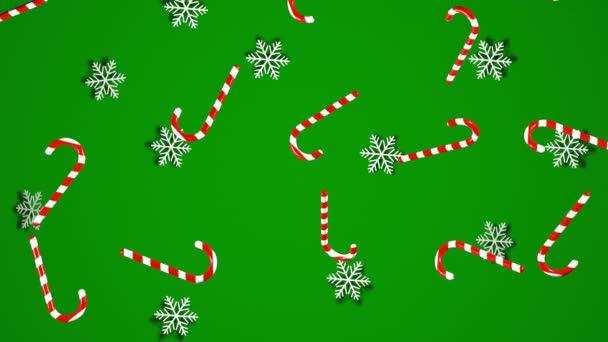 Mary Weihnachten Und Neujahr Hintergrund Animation Sweet Christmas Candy Illustration — Stockvideo
