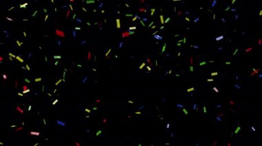 Yeni yıl şekeri, konfeti, havai fişekler. Mutlu Chrismass Şenlik Arkaplanı