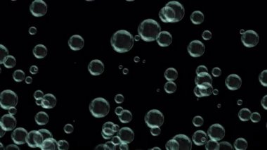 Texture background of falling balls on a black background