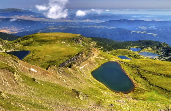 Красивый Пейзаж Горными Озерами — стоковое фото