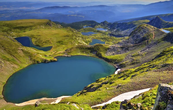 Pemandangan Indah Dengan Danau Pegunungan — Stok Foto