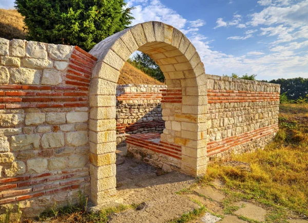 Entrada Parede Pedra Santuário Antigo — Fotografia de Stock
