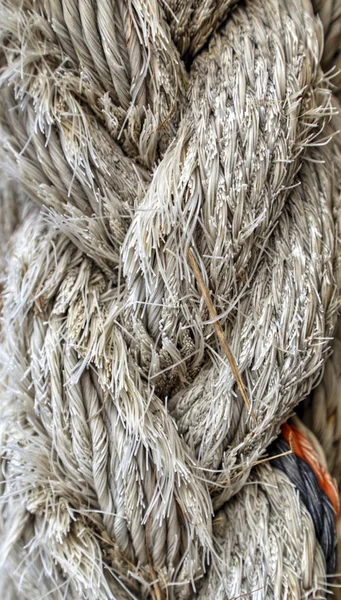 Old White Rope Closeup — Stock Photo, Image