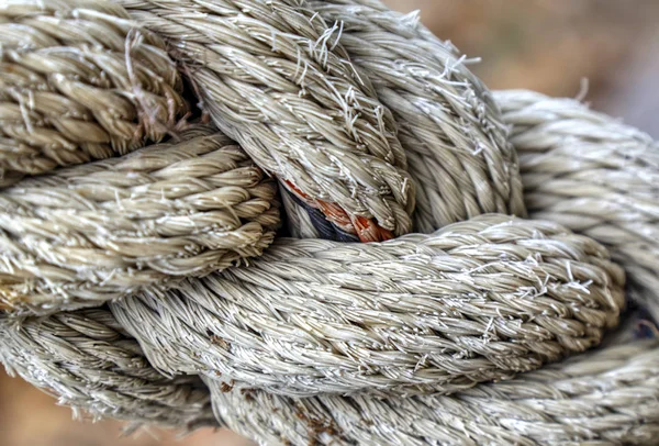 Old White Rope Closeup — Stock Photo, Image