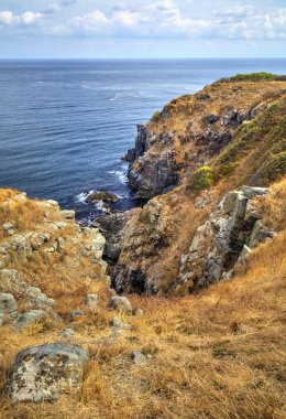 Kayalık kıyısında güzel manzara