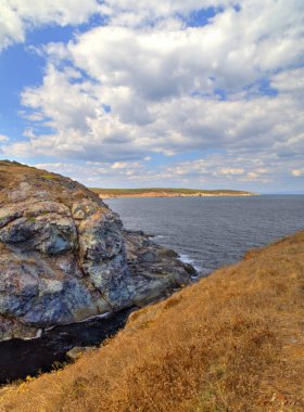 Kayalık kıyısında güzel manzara