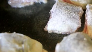 Kızartma balık closeup parçaları