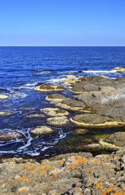 Kayalık kıyısında güzel manzara
