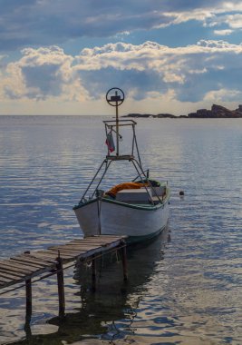 Tekne Denizi ile güzel manzara