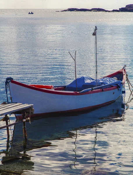 Beautiful Landscape Boat Sea — Stock Photo, Image