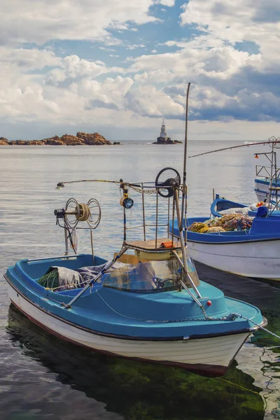 Bela Paisagem Com Barcos Mar — Fotografia de Stock