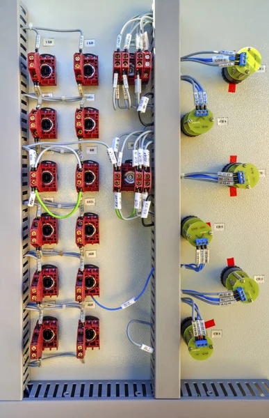 Panel Sterowania Elektryczne Przełączniki Zbliżenie — Zdjęcie stockowe