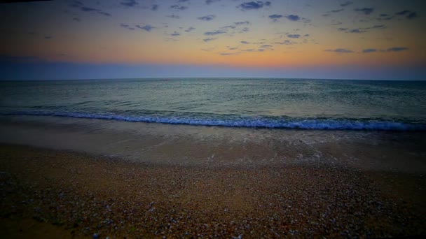 Hermoso Amanecer Sobre Playa — Vídeos de Stock