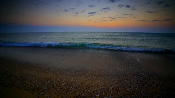 Hermoso Amanecer Sobre Playa — Vídeo de stock