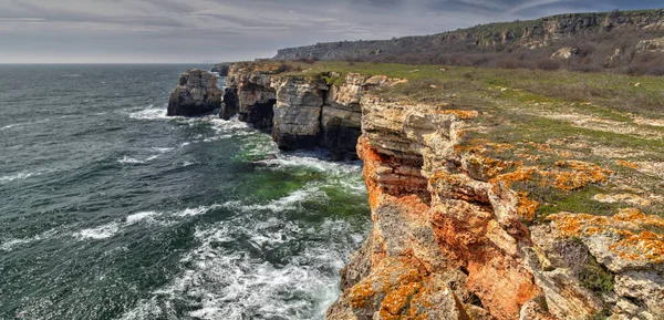 Hermoso Paisaje Con Mar Azul Costa Rocosa Vista Panorámica — Foto de Stock