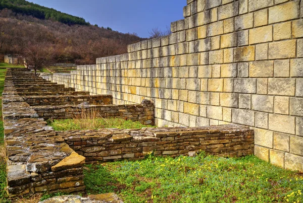 Parede Pedra Sólida Fortaleza Antiga — Fotografia de Stock