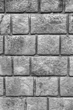 Taş duvar arka plan siyah ve beyaz