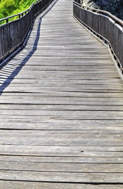 Tahta köprü arkaplan kapatma görüntüsü