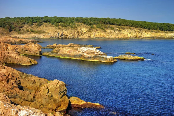 Beautiful Landscape Rocky Shore Blue Sea — Stock Photo, Image