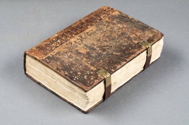 çok eski kitap deri kapağı ile yapılan
