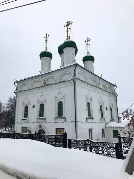 Pequena Igreja Cheboksary Inverno — Fotografia de Stock