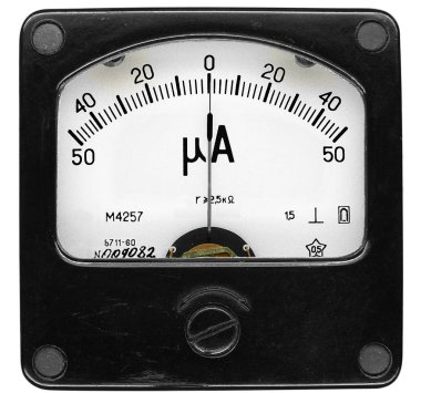 Küçük siyah Mikroampermetre M4257 için 50 mikroAmper (doğrudan CUR