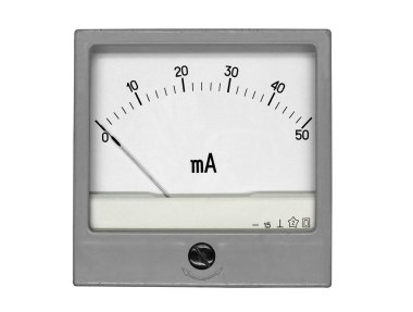 Doğrudan curr 50 miliamper için bir kare gri milimetre