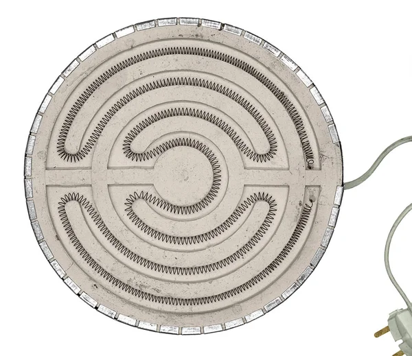 Een elektrisch fornuis met keramische basis en een stekker op de witte achterzijde — Stockfoto
