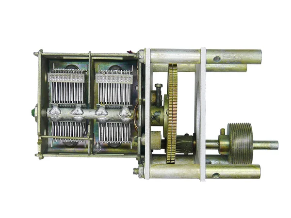 Um capacitor de ar variável da capacitância 12-495 picofarad sagacidade — Fotografia de Stock
