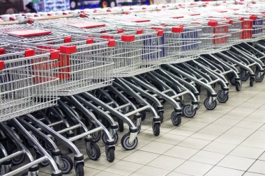 At arabası bakkal arka plan için çok sayıda satır