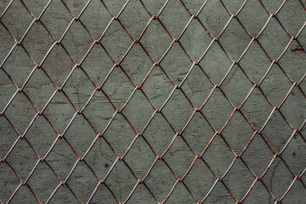 Metal Mesh Chain Link Texture Background Concrete Wall Various Creative — Stock Photo, Image