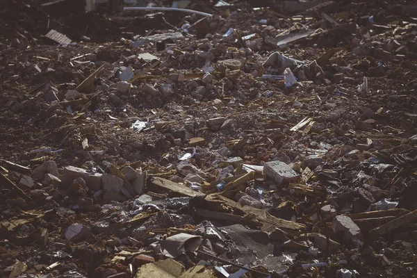 Abandoned Ruins Destroyed Building Debris — Stock Photo, Image