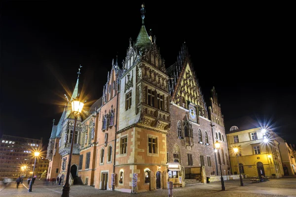 Widok Historyczne Centrum Miasta Wrocławia Polska — Zdjęcie stockowe