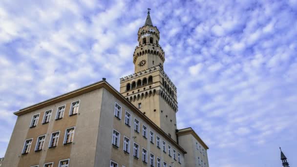 Filmato Time Lapse Nuvole Sulla Vecchia Città Europea — Video Stock