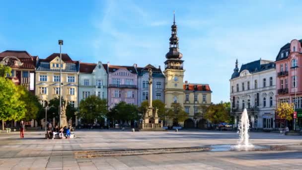 Materiał Filmowy Upływ Czasu Plac Stare Miasto Europejskie — Wideo stockowe