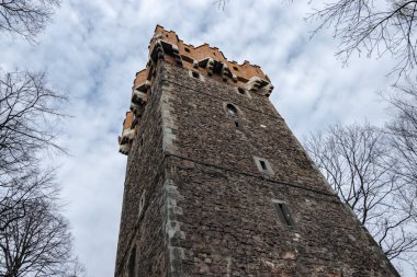 bottom view of Piast tower in Cieszyn, Poland clipart