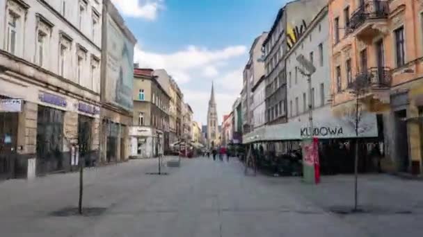 Filmato Time Lapse Della Vecchia Strada Storica Polonia — Video Stock