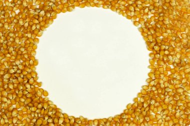 beyaz üzerinde izole Mısır yapılmış yuvarlak çerçeve üst görünümü çekim