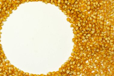 beyaz üzerinde izole Mısır yapılmış yuvarlak çerçeve üst görünümü çekim