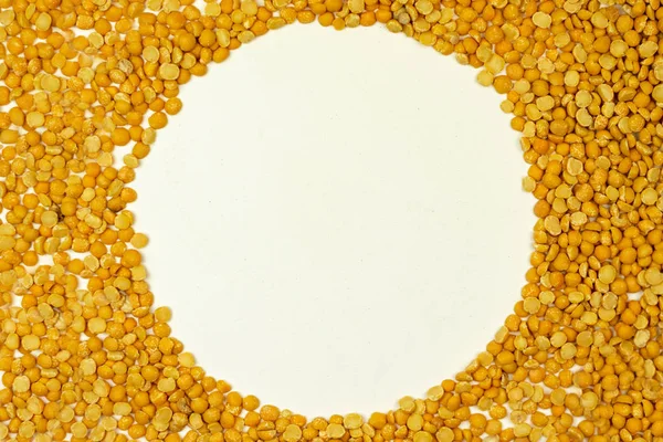 beyaz üzerinde izole Mısır yapılmış yuvarlak çerçeve üst görünümü çekim