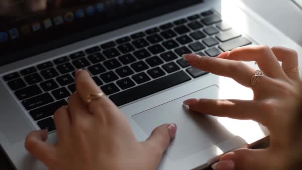 Administrador Exitoso Que Trabaja Cafetería Durante Descanso Búsqueda Información Internet — Vídeos de Stock