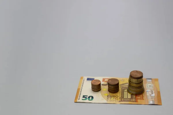 Money Stack Stap Omhoog Groeiende Groei Spaargeld Concept Financiële Bedrijfsinvesteringen — Stockfoto