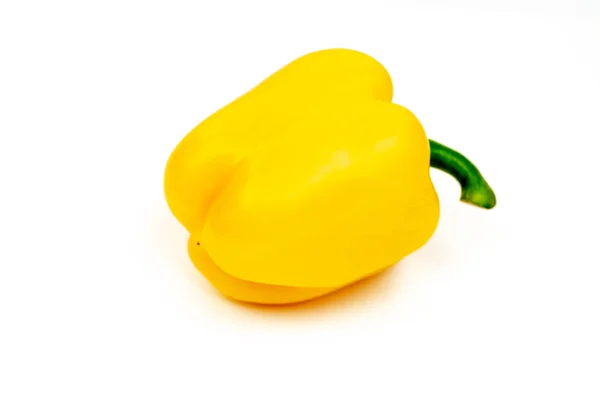 Paprika Pepe Giallo Isolato Fondo Bianco Peperoni Dolci Isolati Con — Foto Stock