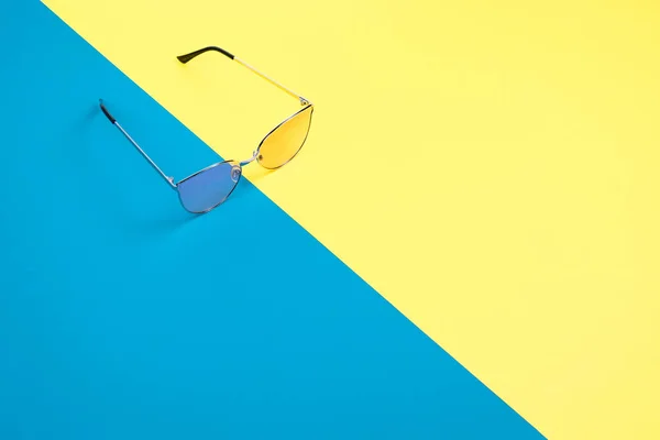 Concept Des Vacances Été Vue Dessus Sur Une Lunette Soleil — Photo