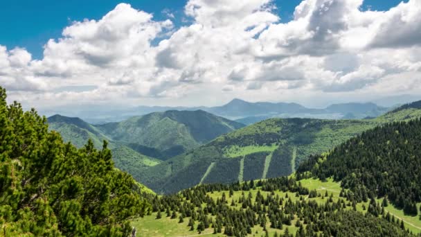 Big Rozsutec Tepe Küçük Fatra Slovak Cumhuriyeti Panorama Hava Görünümü — Stok video