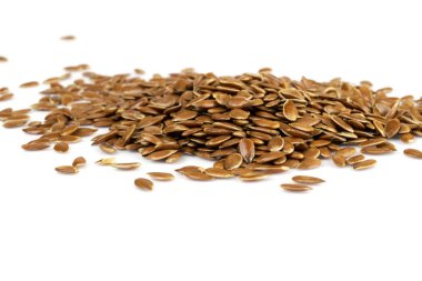 Keten tohumu yığını, keten tohumu beyaz. Diyet ve sağlıklı beslenme.